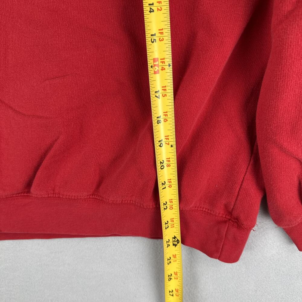 Vintage Disney Sweatshirt Men XL Red Winnie The Pooh Embroidered Fleece Pullover - Picture 7 of 8